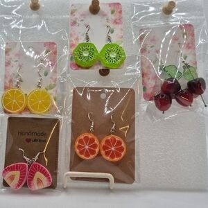 Fruit-Themed Earrings Set